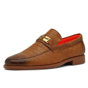 The Caprio C Cognac TAYNO Croco Bit Loafer